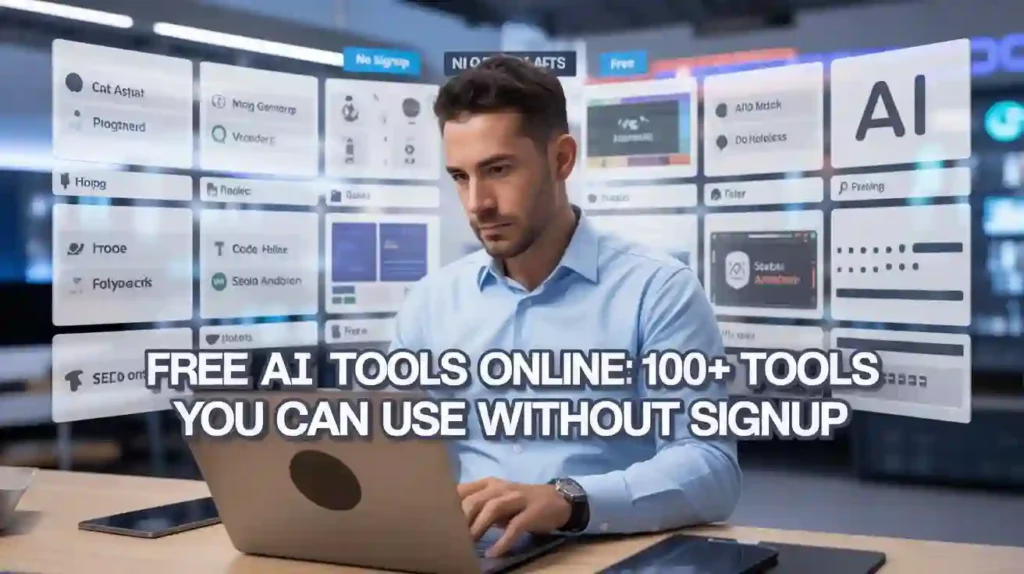 Free AI Tools Online 100+ Tools You Can Use Without Signup
