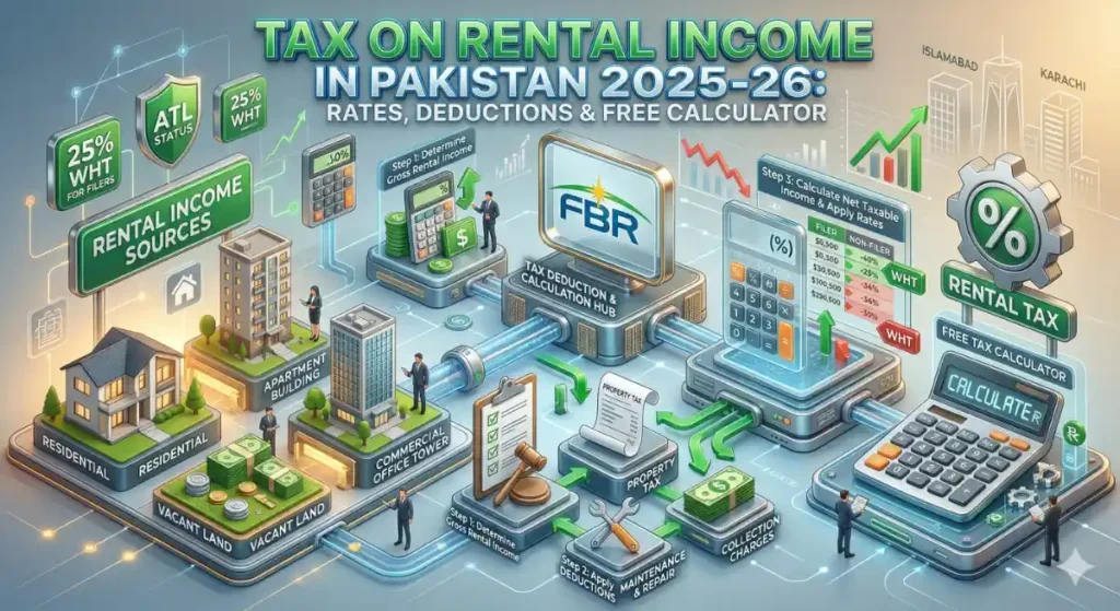 Tax on Rental Income in Pakistan 2025-26 Rates, Deductions & Free Calculator