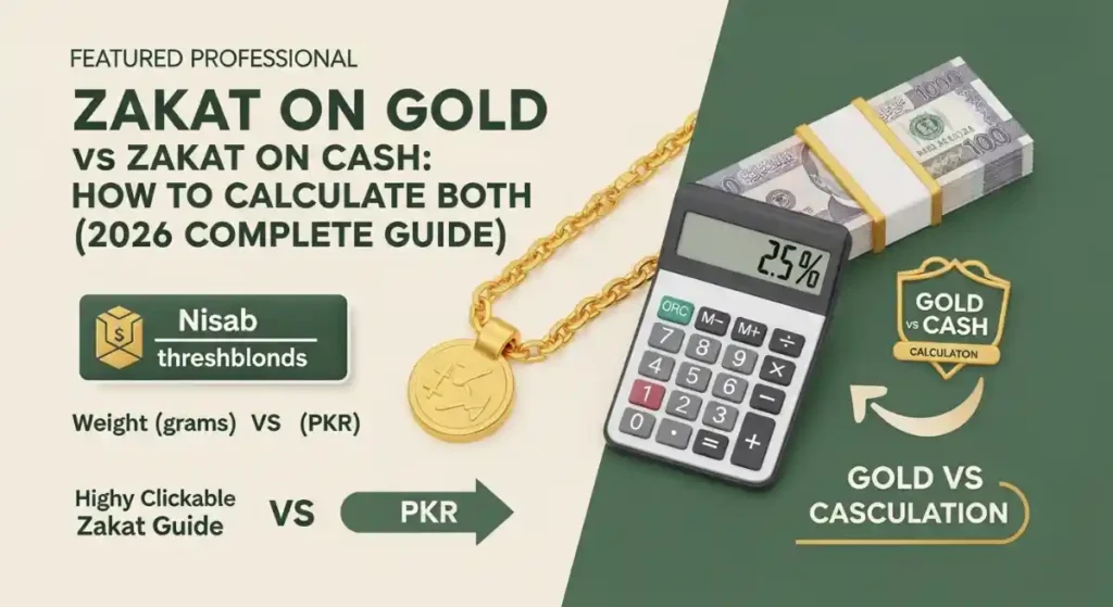 Zakat on Gold vs Zakat on Cash How to Calculate Both (2026 Complete Guide)
