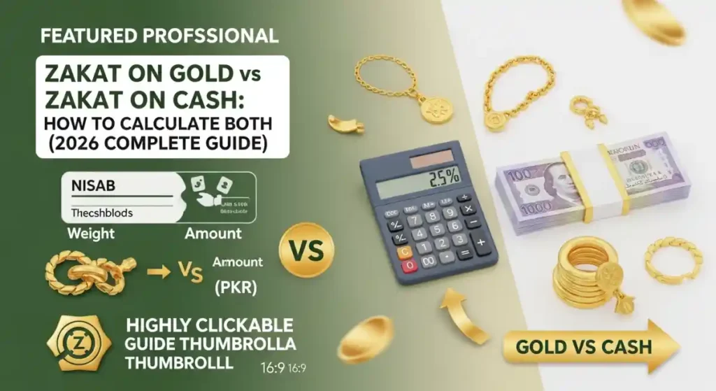 Zakat on Gold vs Zakat on Cash How to Calculate Both (2026 Complete Guide)