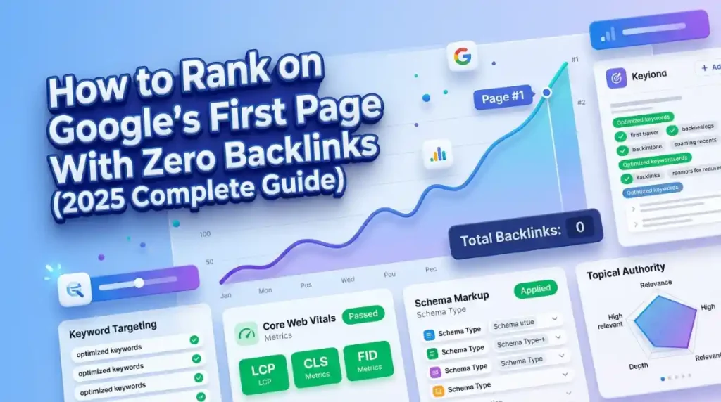 How to Rank on Google's First Page With Zero Backlinks (2025 Complete Guide)